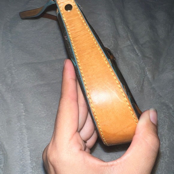 Vintage Y2K Dooney & Bourke Black Shoulder Bag with Multicolor Rainbow Monogram - Picture 4 of 11